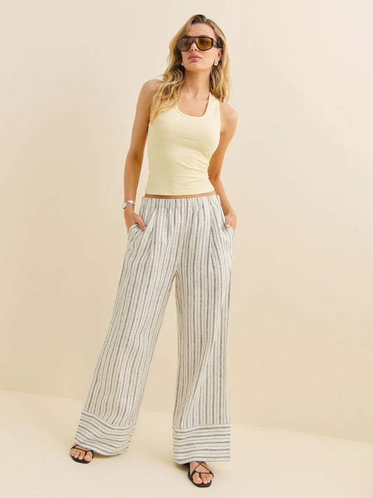 Fernando Linen Wide Leg Pant