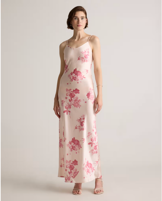 100% Washable Silk Maxi Slip Dress