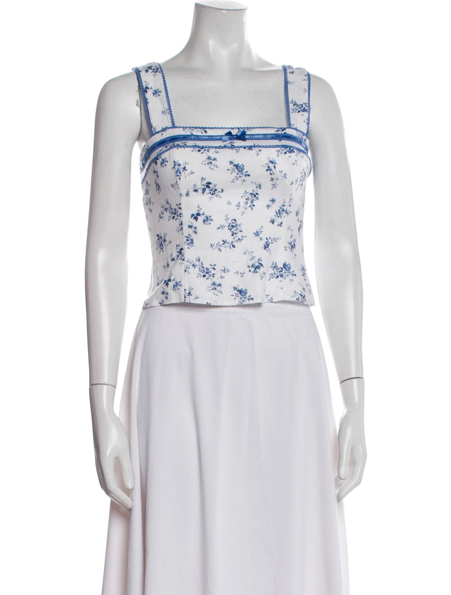Reformation Floral Print Crop Top