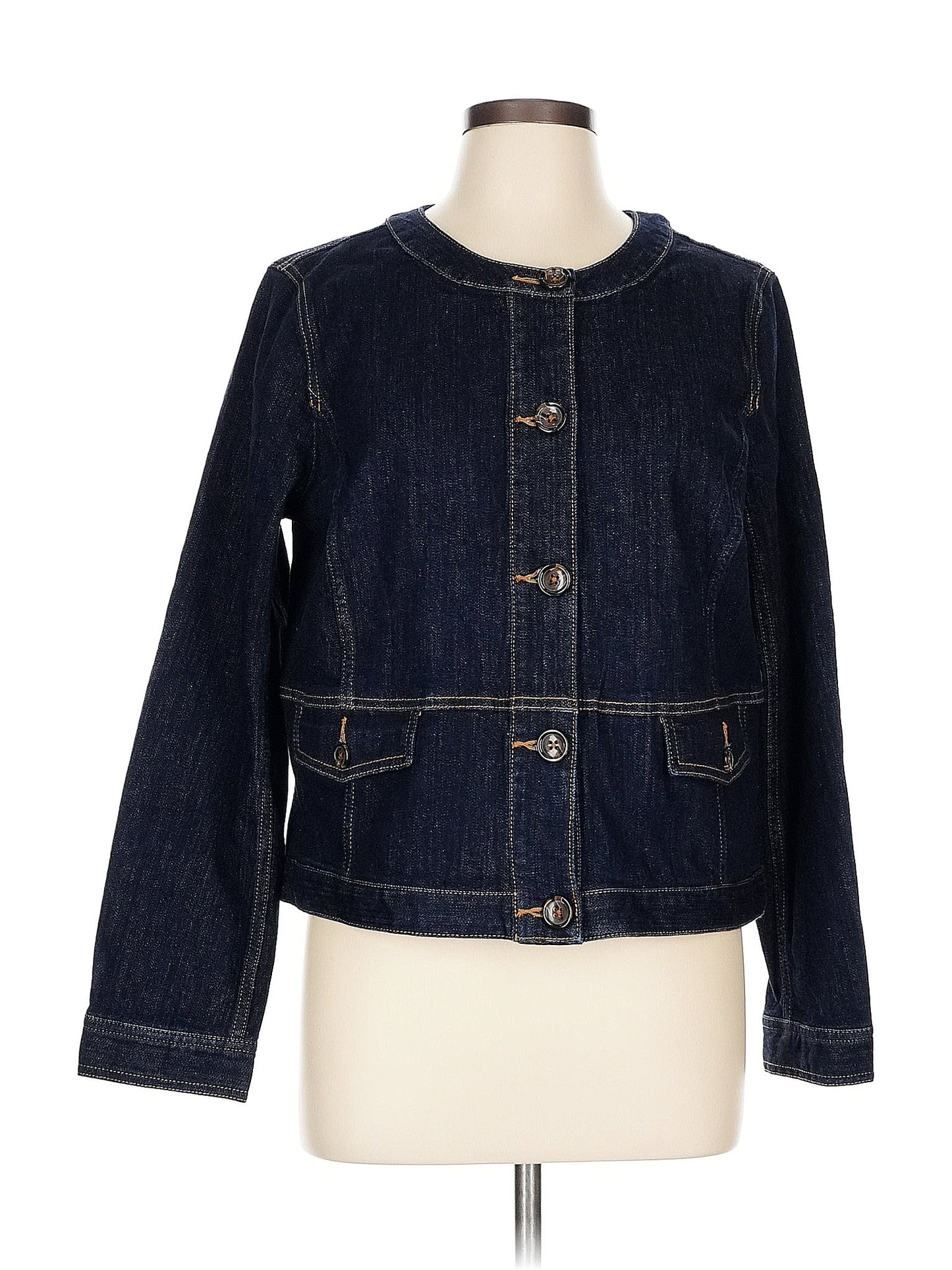Blue denim button jacket